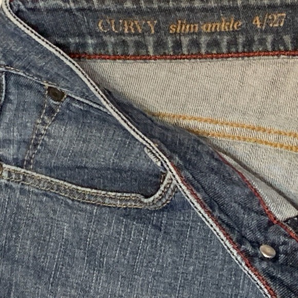 Talbots Women's Curvy Jeans Size 4/27 Blue Denim Medium Wash Slim Ankle 90s Y2K - Picture 3 of 9